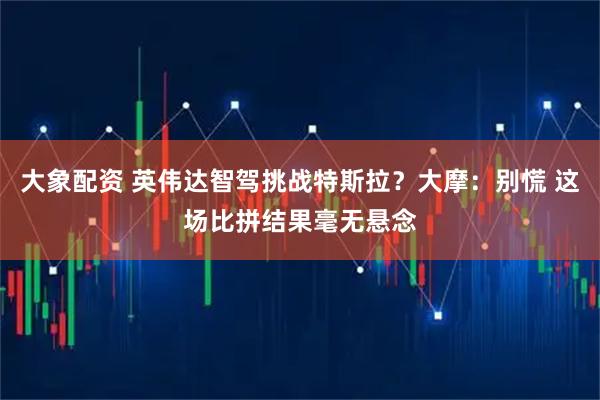 大象配资 英伟达智驾挑战特斯拉？大摩：别慌 这场比拼结果毫无悬念
